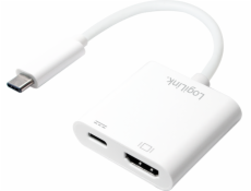 LogiLink USB-C - adaptér HDMI + USB-C biely (DisplUA0257)