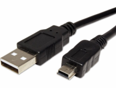 Kábel USB LAMA PLUS USB-A - miniUSB 3 m Czarny