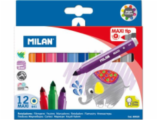 Milan Felt Pen Maxi 12 farieb (80020)