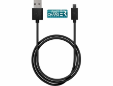 Kábel USB Puro USB-A - microUSB 1 m Czarny (36341-uniw)