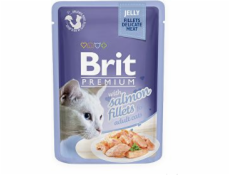 Brit KOT sasz.85g prem. żel SALMON FILLE