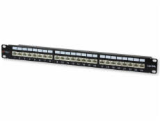 Patch panel 24 STP Cat. 6/6a, czarny