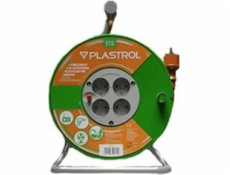 Plastrol buben prodlužovací kabel Standard Line 30m H05VV-F 3x1,5 4xGS 16A oranžový (W-98949)