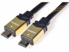 PREMIUMCORD Gold HDMI High Speed + Ethernet kabel (v1.4), opletený, zlacené konektory, 10m