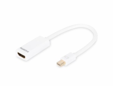 Adapter AV Digitus DisplayPort Mini - HDMI biały (DB-340404-001-W)