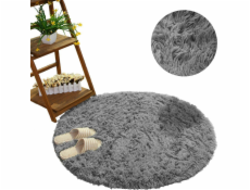 Strado Okrúhly koberec Shaggy Strado 80x80 SilverFur (Light Grey) univerzálny