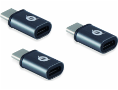 Conceptronic CONCEPTRONIC USB adaptér USB-C adaptér -&gt; USB Micro 3.0 3 Stück grau