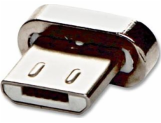 Redukcia USB (2.0), Magnetický koniec-USB micro (2.0) M, 0, strieborná, redukcia na magnetický kábel