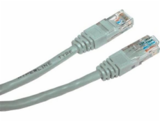 Cat.5e, RJ45 M-1m, netienený, CCA, sivý, ekonomický