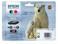 Inkoust Epson C13T26364010 č. 26XL (azurová, žlutá, purpurová, černá)