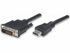 Kábel Techly HDMI - DVI-D 1m czarny (ICOC-HDMI-D-010)