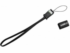 Kábel USB Logo USB-A - microUSB 0.3 m Czarny (33628)