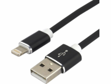 everActive cable USB Lightning 1m - Black  silicone  quick charge  2 4A - CBS-1IB