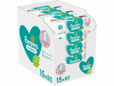 Pampers Sensitive detské čistiace obrúsky 12 x 52 ks