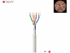 Techly TechlyPro Kabel instalacyjny skrętka F/UTP Cat6 4x2 linka 100% miedź 100m szary