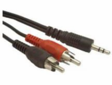 Kabel Gembird Jack 3.5mm - RCA (Cinch) x2 0.2m czarny (CCA458/0.2)