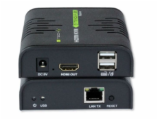 Techly KVM Extender HDMI + USB prepínač (myš, klávesnica) cez Cat5/5e/6 krútený pár až 120m (028214)