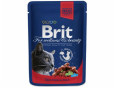 Brit Premium Cat Pouches with Beef Stew & Peas 100g