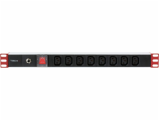 Techly TECHLYPRO Rack 19-palcový Power Strip 1U 8 výstupov C13