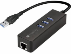 HUB USB Techly 1x RJ-45 + 3x USB-A 3.0 (IDATA-USB-ETGIGA-3U2)