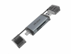 AKASA čtečka karet AK-CR-12, externí, 2-In-1 USB 3.2