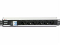 Techly Listwa zasilająca PDU 19 1.5U 6x Schuko 3m (I-CASE STRIP-16SH)