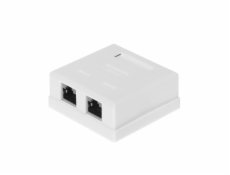 NetRack gniazdo kompletne natynkowe 2 x RJ45 8p8c FTP kat. 6 LSA (106-13)