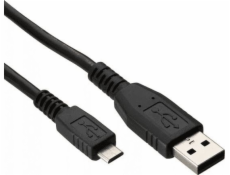 Kábel USB Logo USB-A - microUSB 1 m Czarny