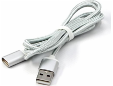 Kábel USB Red Fighter USB-A - Magnetyczne 1 m Srebrny