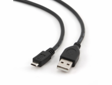 Kabel USB Gembird USB-A - microUSB 0.1 m Czarny (CCP-mUSB2-AMBM-0.1M)