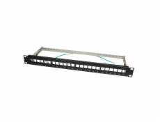 LogiLink Patch panel 19 1U 24x slot keystone ekranowany Czarny (NK4042)