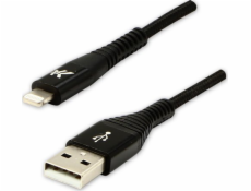 Kábel USB Logo USB-A - Lightning 2 m Czarny