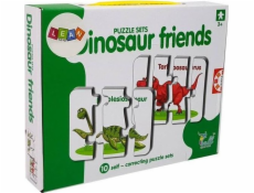 LEANToys Puzzle Edukacyjne Przyjaciele Dinozaurów 10 elementów