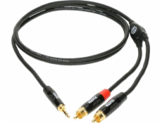 Kábel Klotz Jack 3,5mm - RCA (Cinch) x2 0,9m čierny