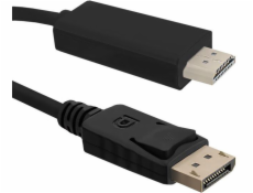 Qoltec DisplayPort – kábel HDMI 1 m čierny (50435)