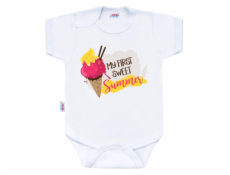 Body s potiskem New Baby MY FIRST SWEET Summer růžové