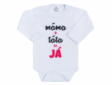 Body s potiskem New Baby máma plus táta rovná se JÁ