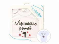 Body s potiskem New Baby Moje babička je prostě jednička - dárkové balení