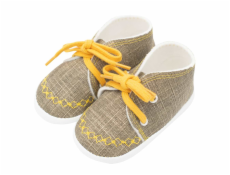 Kojenecké capáčky tenisky New Baby jeans mustard 3-6 m