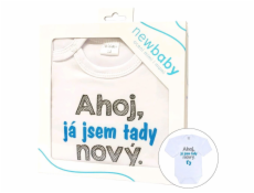 Body s potiskem New Baby Ahoj, já jsem tady nový - dárkové balení