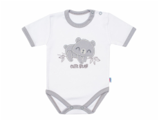 Kojenecké bavlněné body s krátkým rukávem New Baby Cute Bear