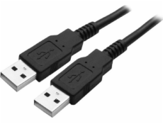 Kábel USB Logo USB-A - USB-A 1.8 m Czarny