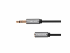 Kabel Kruger&Matz Jack 3.5mm - Jack 3.5mm 1m srebrny (KM1229)