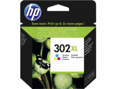 HP inkoustová kazeta 302XL tricolor CMY F6U67AE originál