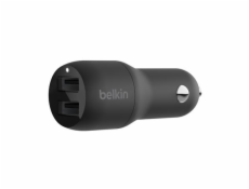 Belkin 24W Duální USB-A nabíječka do auta, černá