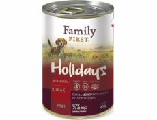 FAMILY FIRST Holidays Adult Turkey kuracie mrkva - Wet dog food - 800 g