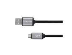 Kabel USB Kruger&Matz USB-A - microUSB 1.8 m Srebrny (KM1236)