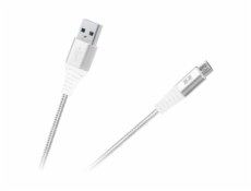 Kabel USB Rebel USB-A - microUSB 1 m Biały (RB-6000-100-W)