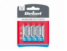 Baterie AA LR6 alkalická REBEL Alkaline Power 4BP BAT0061B