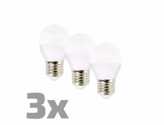 Žárovka LED E27  6W miniGLOBE bílá teplá ECOLUX SOLIGHT WZ432-3 3ks